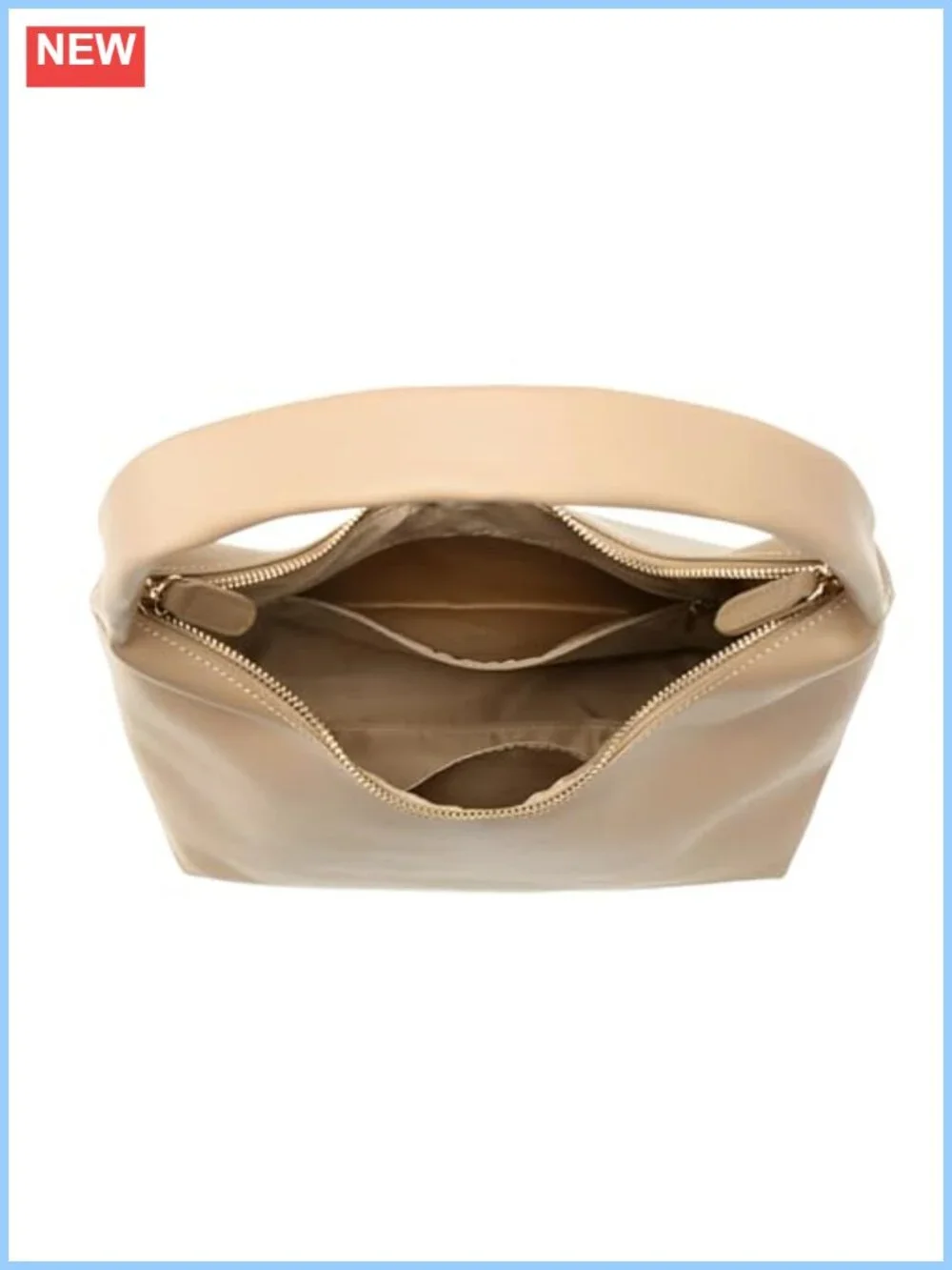 Soft PU Leather Hobo Bag Crescent Shoulder Bag Slouchy Tote Purse